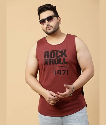 Rigo Pack of 1 Cotton Gym Vest For Men ( Wine )