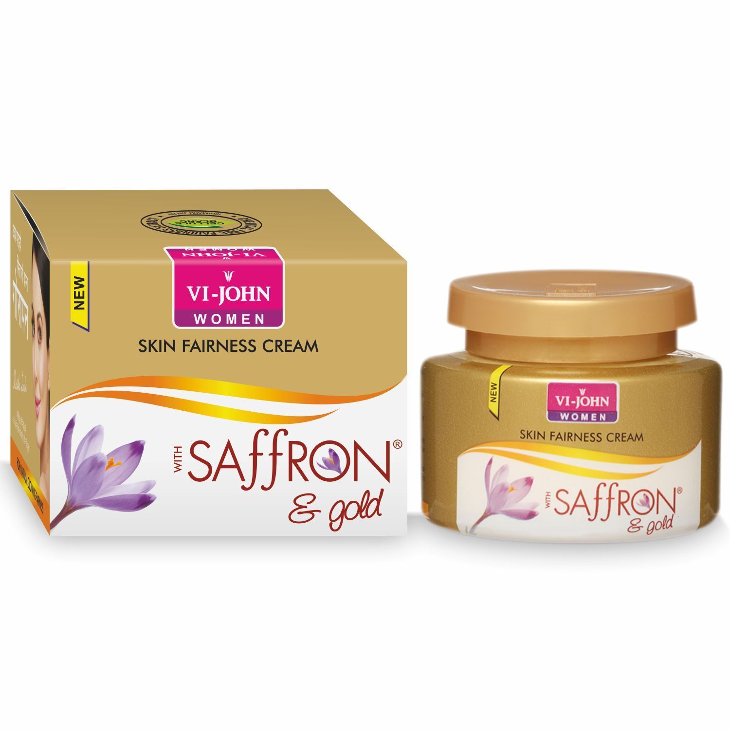 Vi-John Women Saffron Cream Gold Extracts 50Gm (Pack of 12)