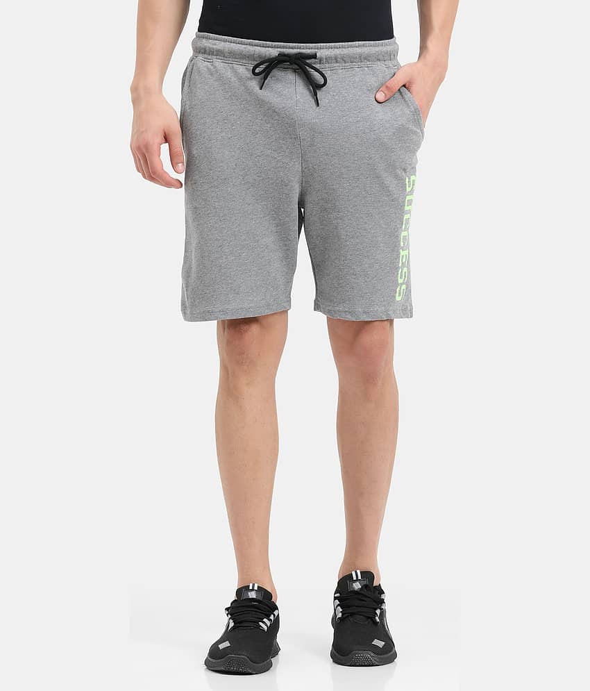 Ardeur - Charcoal Cotton Blend Men's Shorts ( Pack of 1 )
