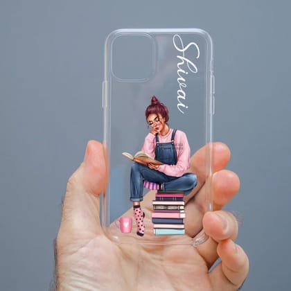 Personalized Cute Girl Transparent Silicon Case Customised with Name for Oppo, Vivo, Redmi, Realme, Poco, Mi, OnePlus, Samsung, iPhone, and More - design 36 Personalized Cute Girl Transparent Silicon Case Customised with Name for Oppo, Vivo, Redmi, Realme, Poco, Mi, OnePlus, Samsung, iPhone, and More - design 36