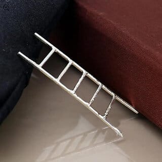 ASTRO-D Silver 0.999 Ladder,Chaandi Ki Seedhi for Pooja, Temple 4 GM, (Silver, Silver)