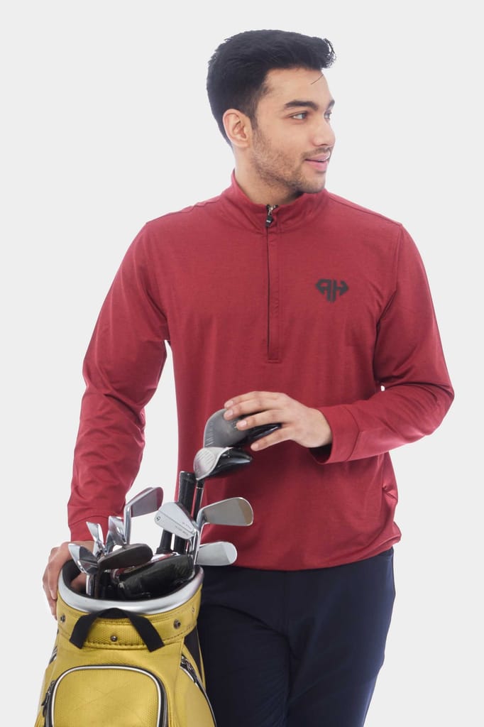 AH Pro Red High Neck Polo Jacket