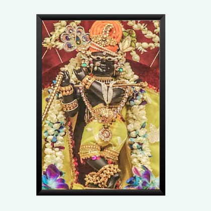 NOKKES Radha Raman ji Vrindavan Radha Raman Thakur Ji Photo Frames Religious Photo frame 5X7 Inch Photo Frame_QWW88