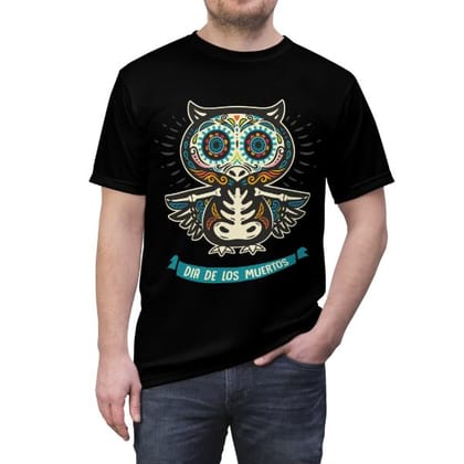 Owl Design Premium Cotton T-Shirts with Bold Graphic DTF Prints-XXL (Black)