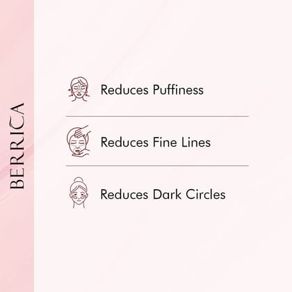 Berrica Strawberry Under Eye Gel with Raspberry & Cucumber for Women | Reduces Dark Circles & Puffiness | Paraben Free | Dermatologically Tested | For All Skin Types (30g)