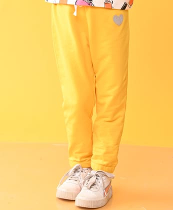 SUMMER YELLOW HEART GIRLS JOGGER - YELLOW-0-6 MONTHS / 1N / YELLOW