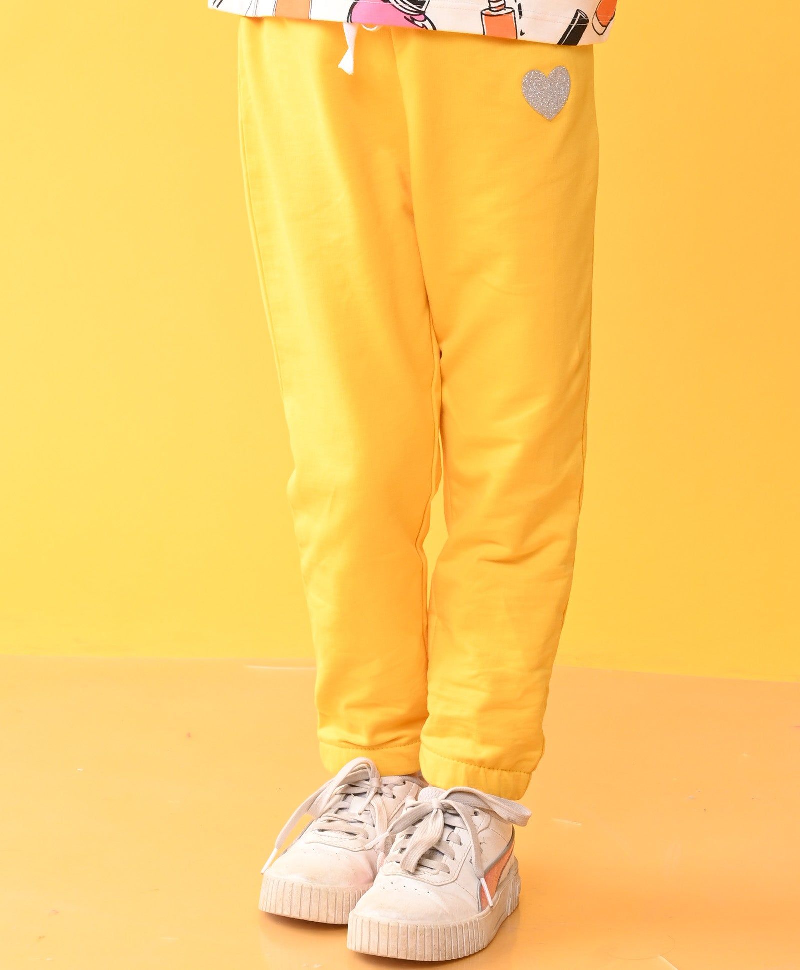 SUMMER YELLOW HEART GIRLS JOGGER - YELLOW-0-6 MONTHS / 1N / YELLOW