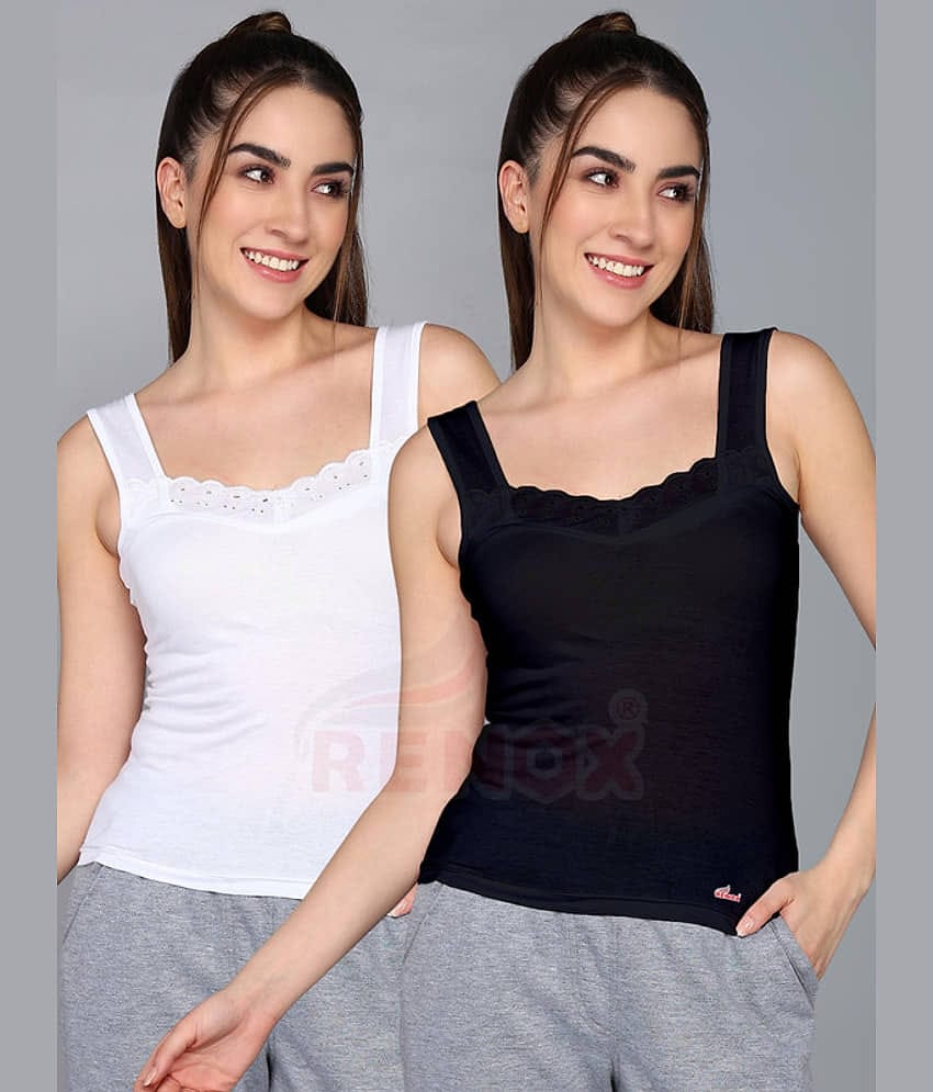 Renox Pack of 2 Cotton Camisoles ( Silver )