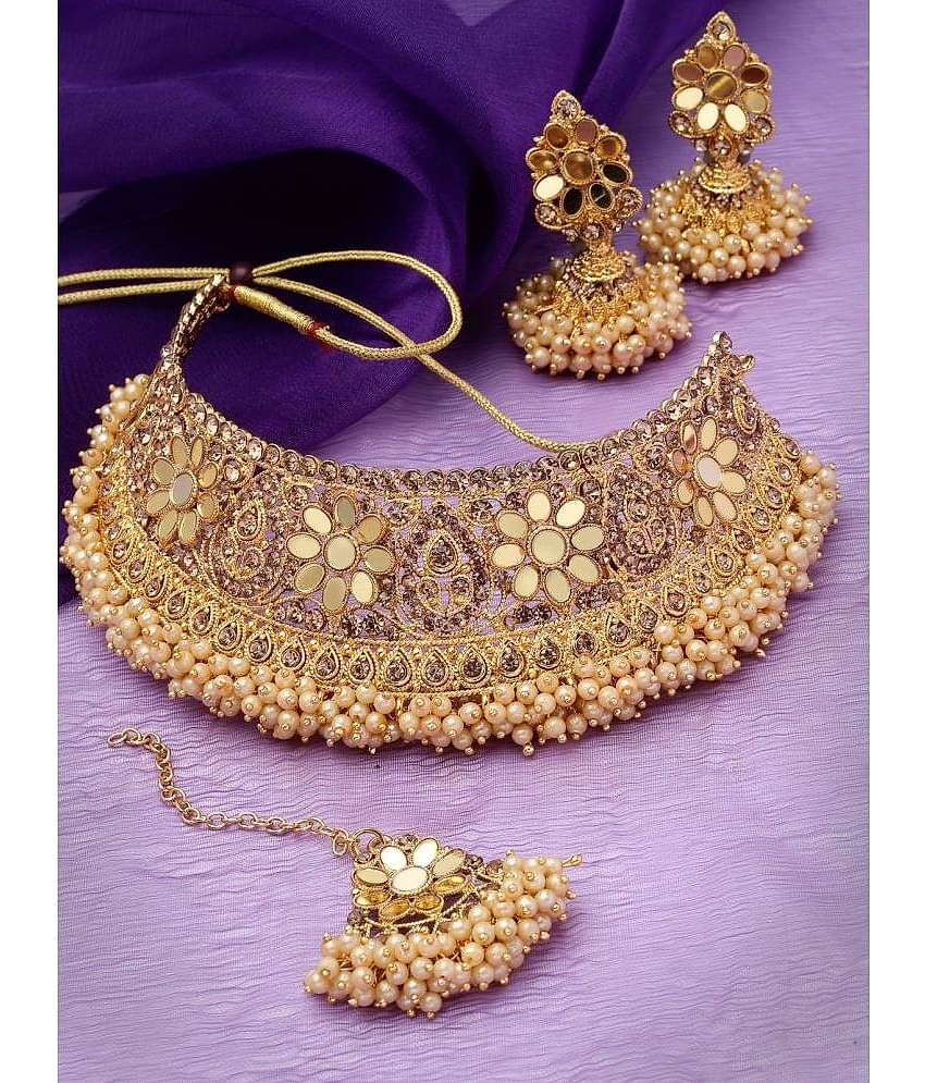 Sukkhi Gold Alloy Necklace Set ( Pack of 1 )