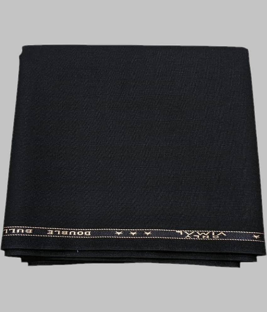 ONLY VIMAL Black Polyester Blend Men's Unstitched Pant Piece ( Pack of 1 )