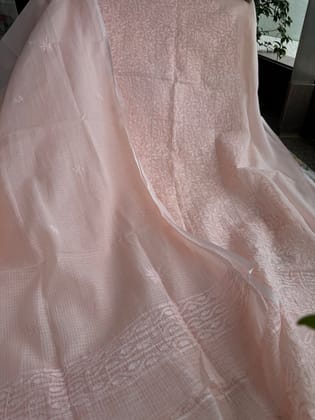 Kota Length with Dupatta in Tepchi work - Pale Pink-Pale Pink / Free Size / Kota