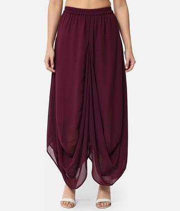 ALL WAYS YOU - Purple Georgette Flared Women's Ruffled Palazzos ( Pack of 1 )