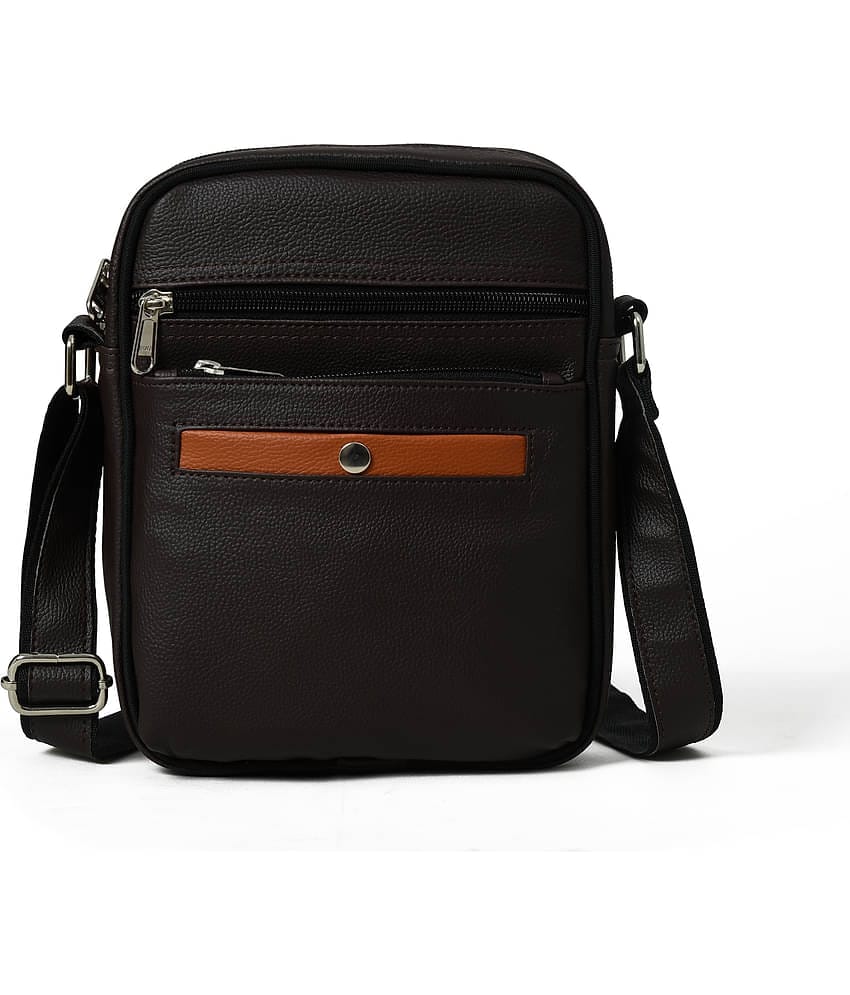 MATRICE - Brown Solid Messenger Bag