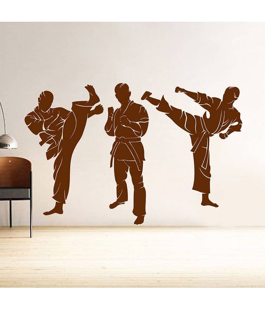 Decor Villa The Karate Man PVC Wall Stickers