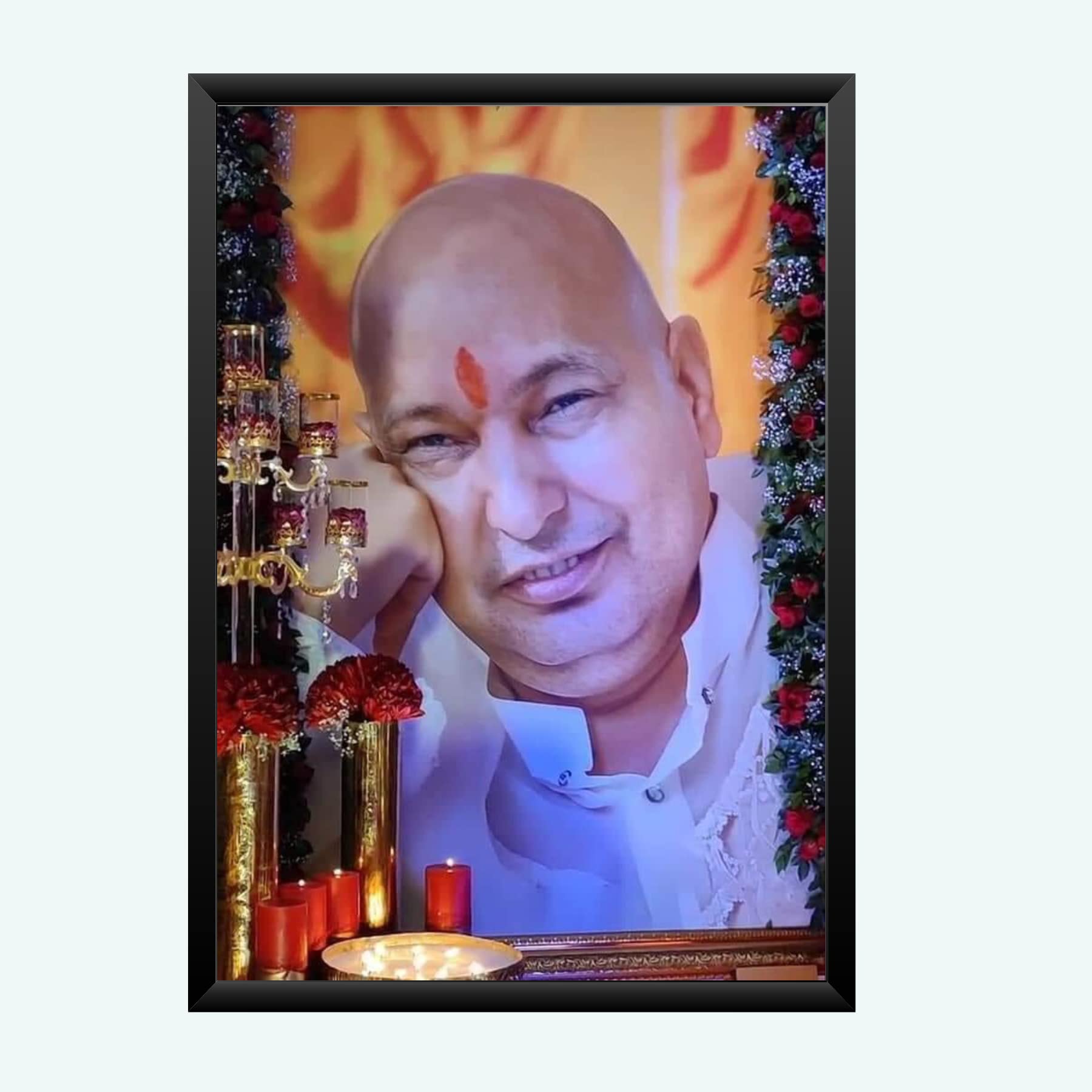 NOKKES Guru ji Best Poster Photo With Frame For Home Bedroom Living room office Photo Frame Size 8X12 In_9