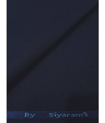 Siyaram's Blue Poly Blend Unstitched Pant Pc