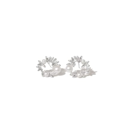 Allcinia Studs | 925 Silver Earrings for Women-Silver