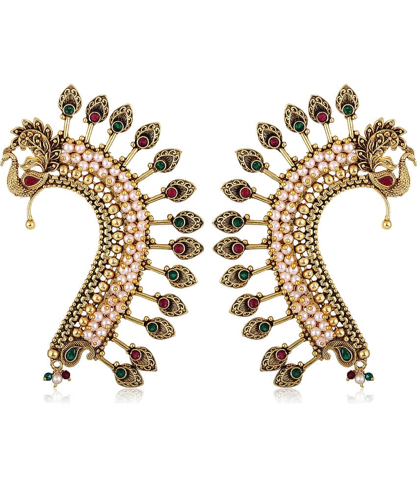 VIVASTRI Golden EarCuff Earrings ( Pack of 1 )