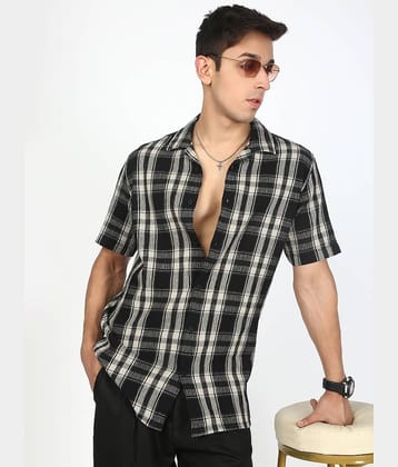 Bene Kleed 100% Cotton Regular Fit Checks Half Sleeves Cuban Collar Men's Casual Shirt (Multicolor)