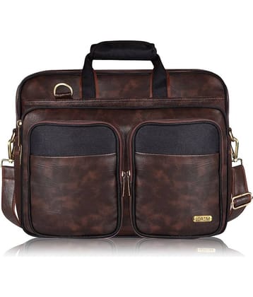 Lorem Brown Faux Leather Office Bag