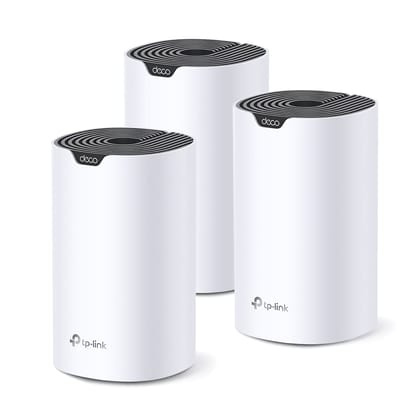 TP-Link Deco S7 AC1900 (Pack of 3) Whole Mesh Wi-Fi System Smart Router, 1900 Mbps Dual-Band with Gigabit Ports , 1.2 GHz CPU , Work with Amazon Alexa , Parental Controls -White