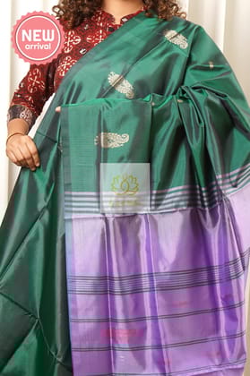 Handwoven Banana Pith Silk Saree With Blouse Piece
