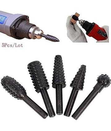 Rangwell High-speed wood Rotary Files Burr Drill Rotating Thorn Head 5pcs/set Polishing Accessories DIY Electric Grinding Head Woodworking Tools