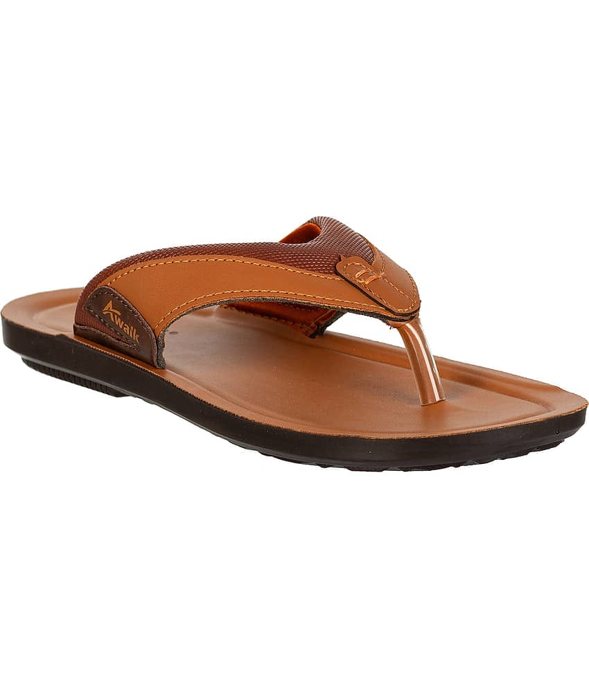 Aerowalk Brown Men's Thong Flip Flop
