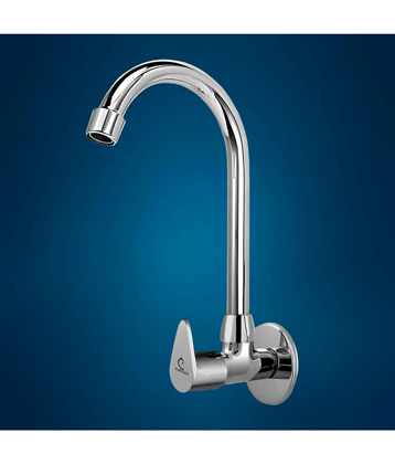 Getchi Vigo Zinc Alloy Wall Mounted Sink Cock Tap Steel Kitchen Sink Tap (Sink Cock)