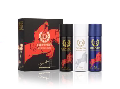 Denver Sporting club Nano Deo Pack of 3 (Victor, Volt, Champ - 50ml Each)