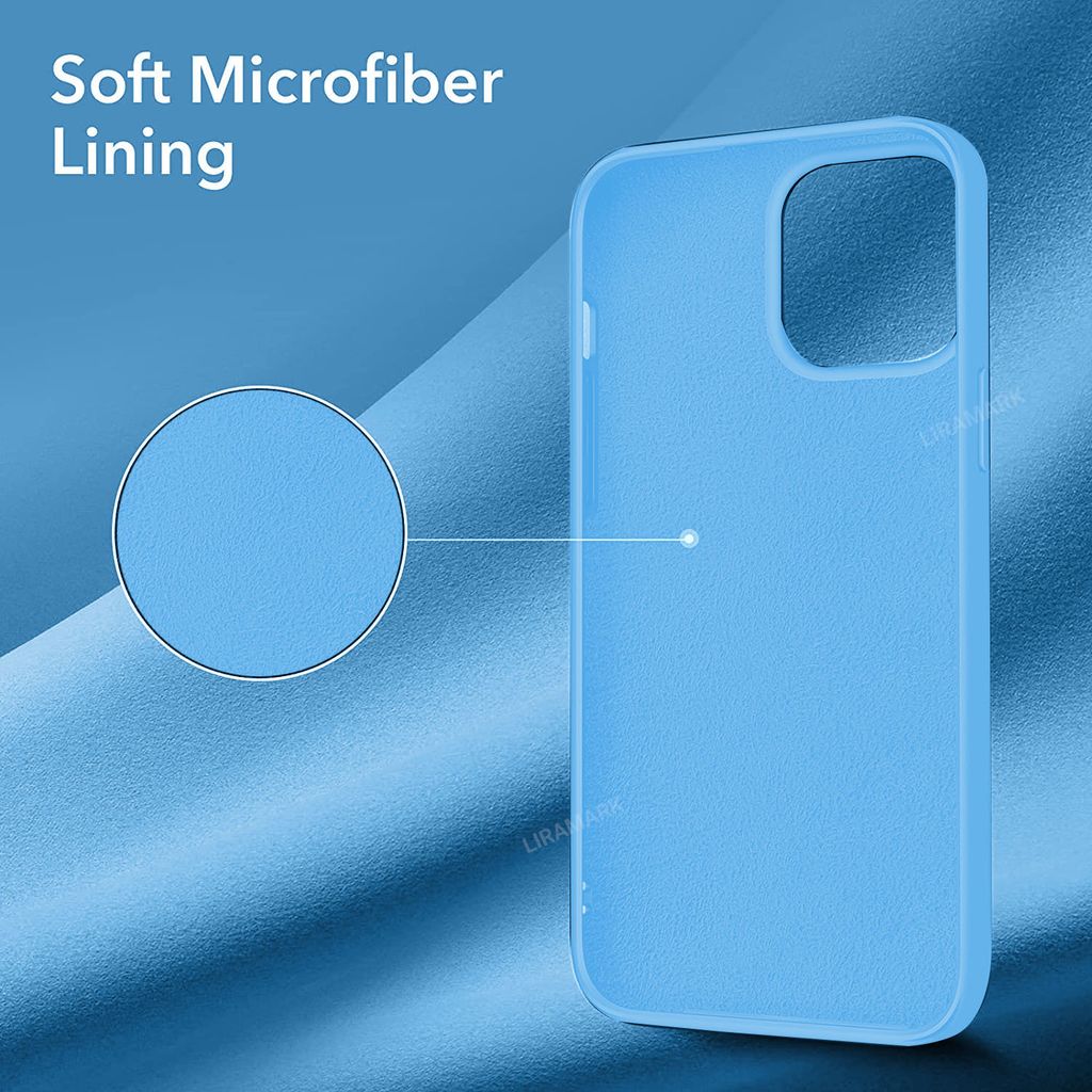 LIRAMARK Liquid Silicone Soft Back Cover Case for Apple iPhone 12 Pro Max (6.7 inch)