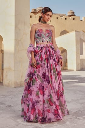 Lavender Azalea Lehenga-XS