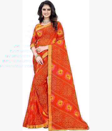 Kanooda Prints Georgette Printed Saree With Unstitched Blouse Piece ( Blue )