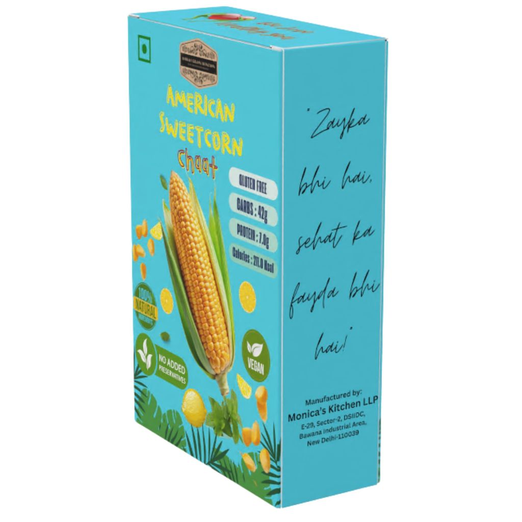 INDIAN KHANA KHAZANA American Sweetcorn Chaat 167gm @149/- | Indian Tasty Flavour Ready to Eat American Sweet-Corn Chaat | No Added Preservative and Colours,Pack of 2X167gm (Sweetcorn Chaat)