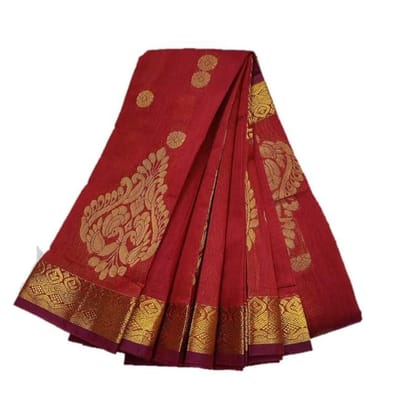 JAINITHISH COLLECTIONS Kotasilk Cotton Saree With Floral Butta Embedded Saree,