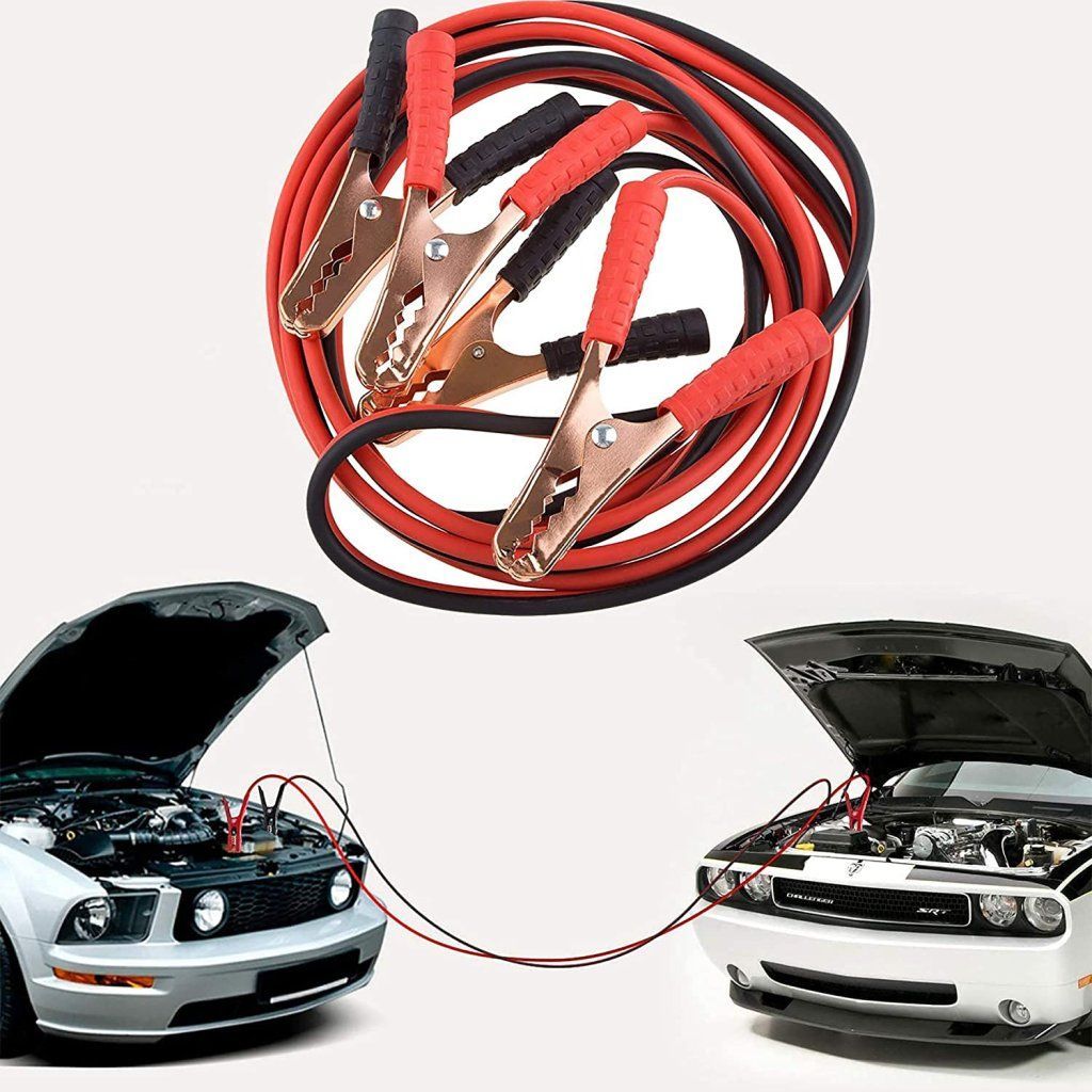 Car Heavy Duty Auto Jumper Cable Battery Booster Wire Clamp with Alligator Clip, Emergency Car Battery Charging Booster Cables for Car & Truck to Start Engine (6.5 ft, 400 Amp)
