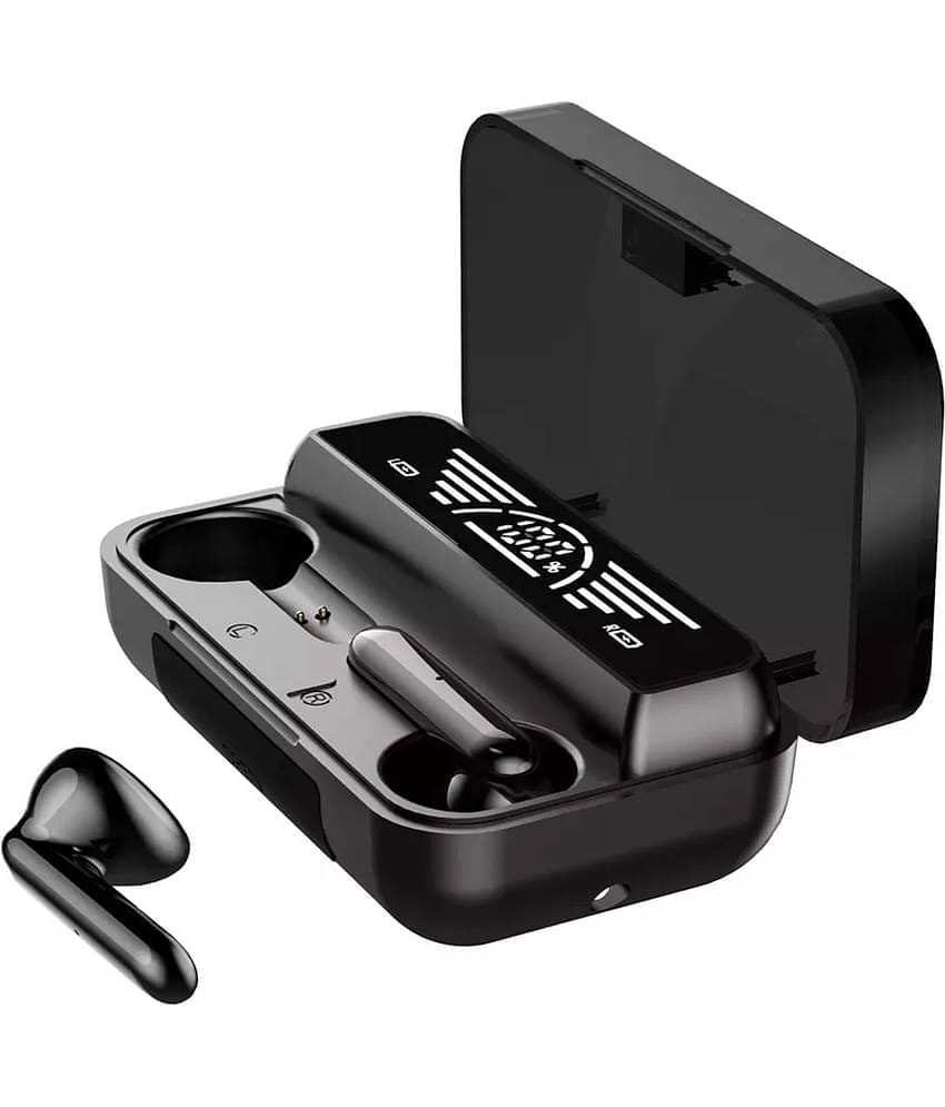 VEhop PowerBank Earbuds, In Ear True Wireless (TWS) 280 Hours Playback IPX4(Splash & Sweat Proof) Auto pairLight weight -Bluetooth V 5.2 Black