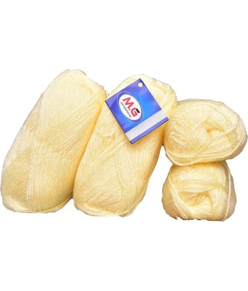 Blooming Star Cream (200 gm)  Wool Ball 50 gm each Hand knitting wool / Art Craft soft fingering crochet hook yarn, needle knitting yarn thread dyed