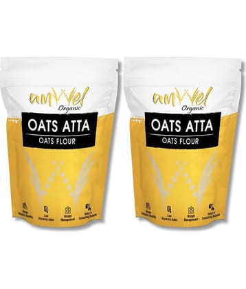 Amwel Oats Atta | Oats Flour | Diabetic Friendly Low GI  900 gm Pack of 2