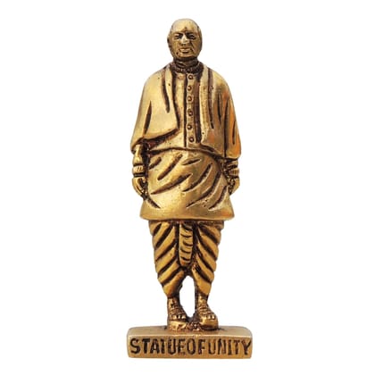 Brass Statue Of Unity Decorative Showpiece | Premium Indian Monument Decor, Height : 3.5 Inch (BSMAS1023 A)