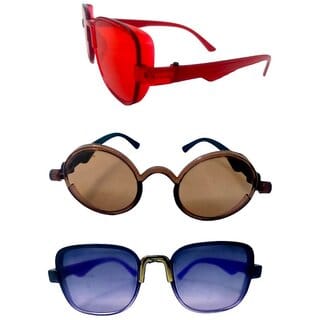FOREVER 99 Kids Boy and Girls sunglasses U V protected goggles combo pack of 3 Fit age 2-10 year