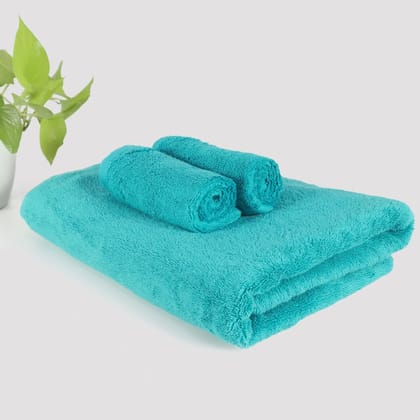 Heelium Bamboo Bath & Face Combo - Set of 3-Ocean Teal