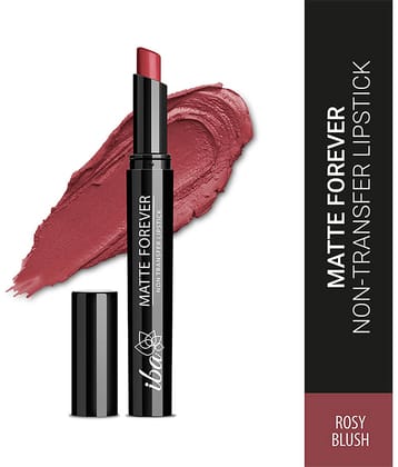 Iba Matte Forever Non-Transfer Lipstick for Women 08 Rosy Blush, 2g , Smudge-proof & Lightweight, (Pack of 1)