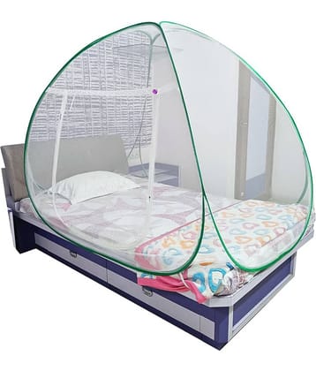 Silver Shine - Yellow Cotton Foldable Mosquito Net, Machardani ( Pack of 1 )