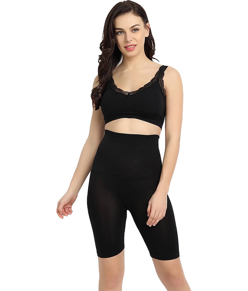 Flenzy Pack of 1 Cotton Women's Thigh Compressor ( Black )