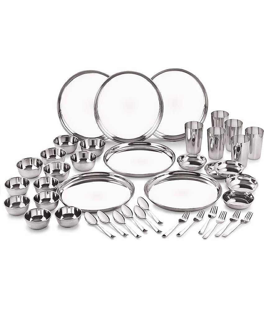 Neelam Stainless Steel Dinner Set of 42 Pieces