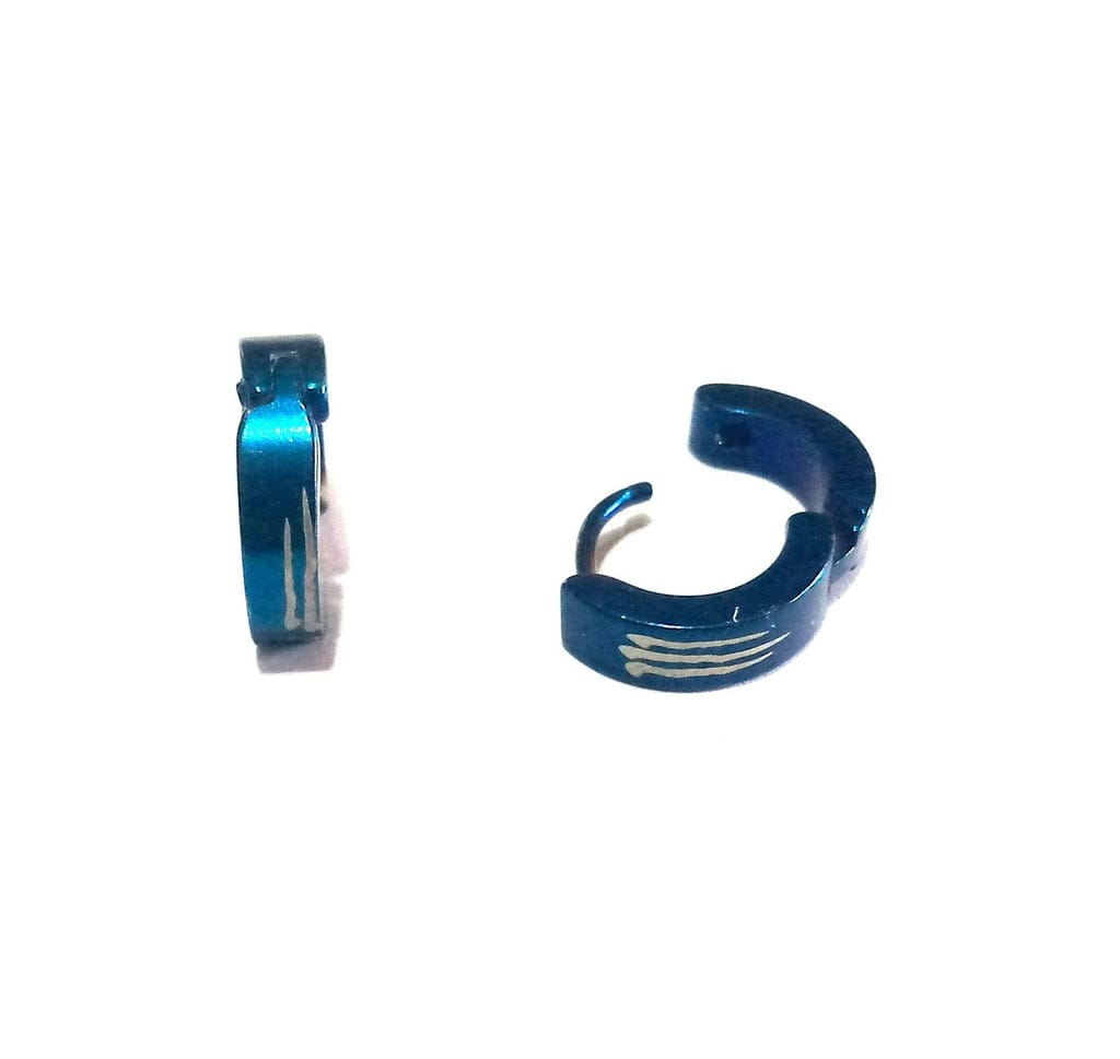 Nawani Jewellery Studs Earring for Men (Blue) 1 Pair - Earrings | Buy online on ZillyBuy