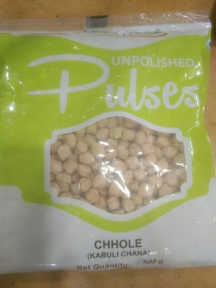 Patanjali Pulse's Chhole (kabuli chana) Net quantity: 500 g 