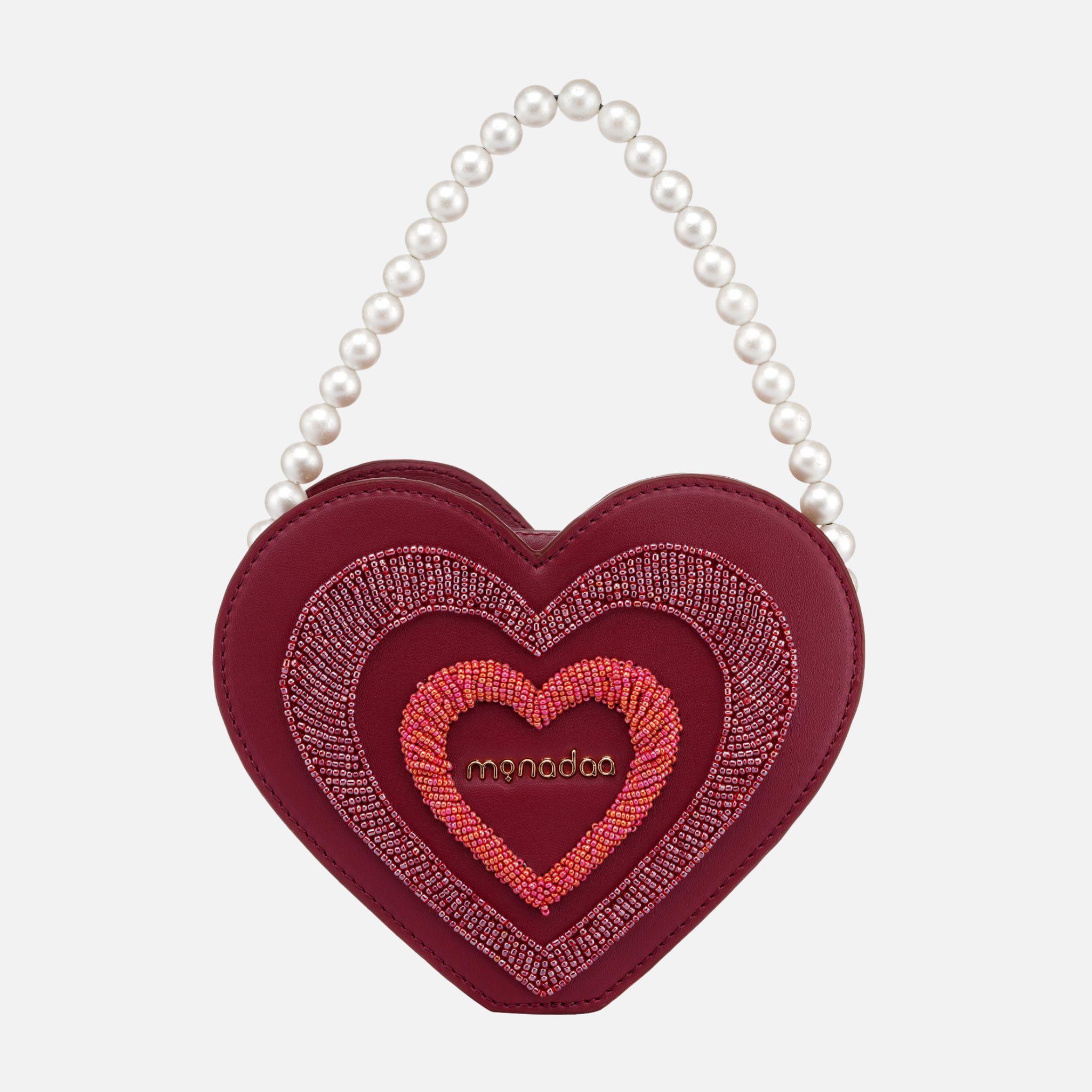 Maroon Mi Amore Mini Handbag