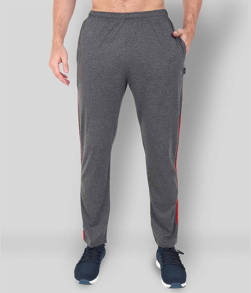 Zeffit - Dark Grey Cotton Men's Trackpants ( Pack of 1 )